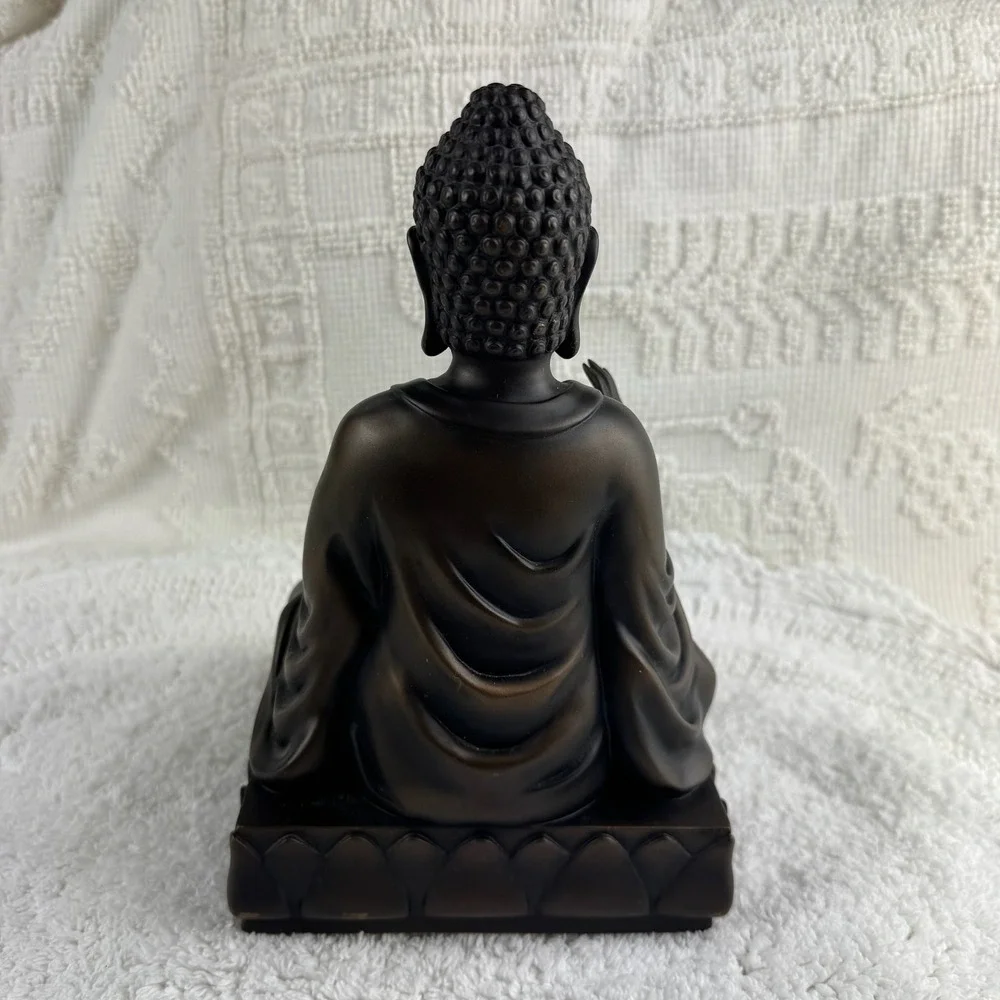 PartyLite Bronze Meditating Buddha Tealight Holder Zen Home Decor Altar Statue